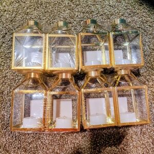 8 Gold Plastic Tea Light Lanterns Bought At Target